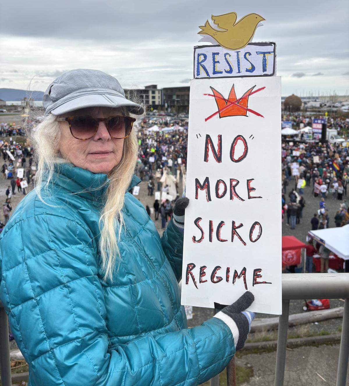 No Kings rally in Bellingham on March 28, 2026.