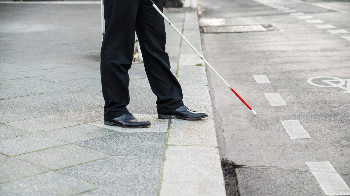 Slow down in your car when approaching a pedestrian in or near a crosswalk, particularly if they are vision-impaired or blind.