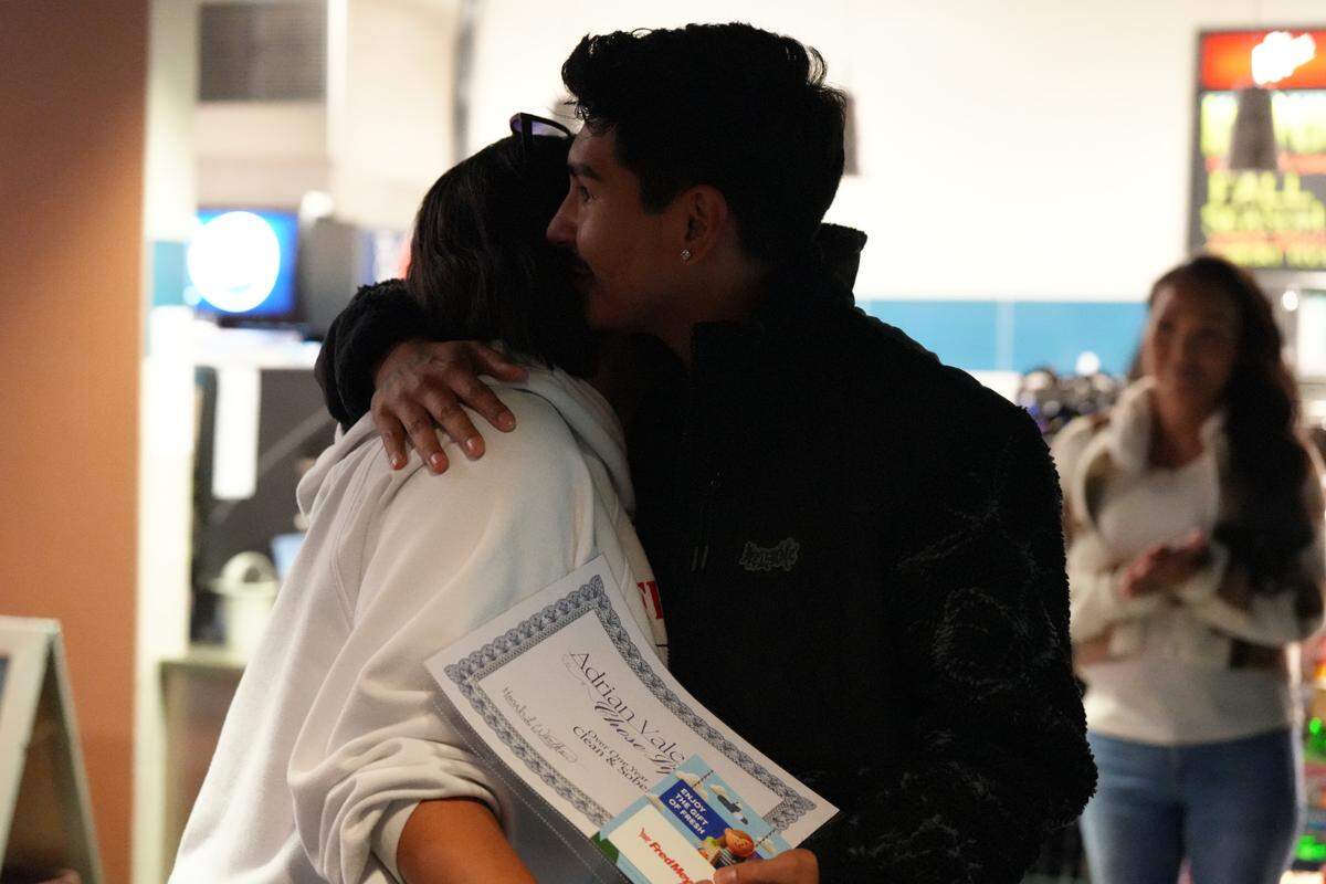 Mission for Missy founder Hanah Warthan honors her son Adrian Valentino at a celebration of sobriety at the Lummi Indian Business Council on September 30, 2024, for National Recovery Month.