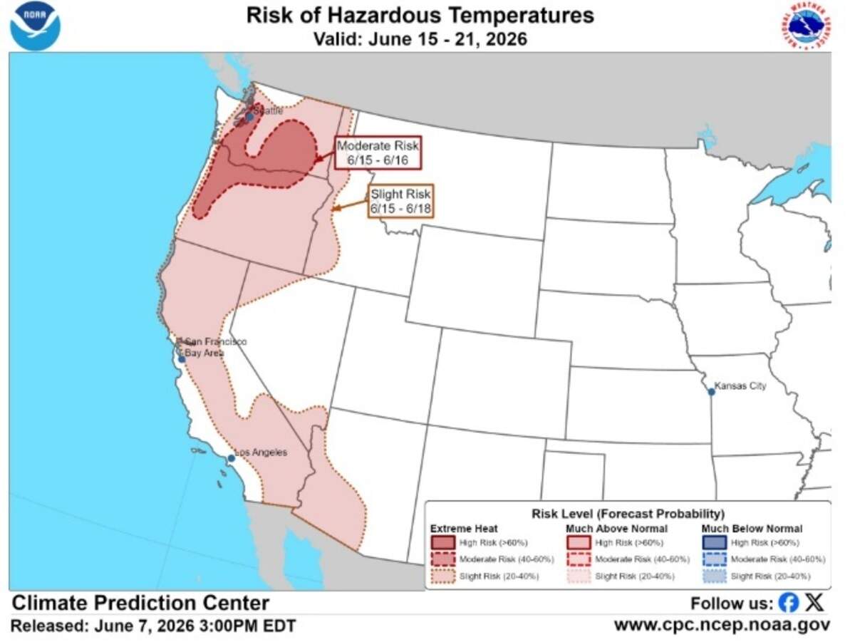 The National Weather Service is seeing strong indications of a heat wave in Western Washington starting late this week.