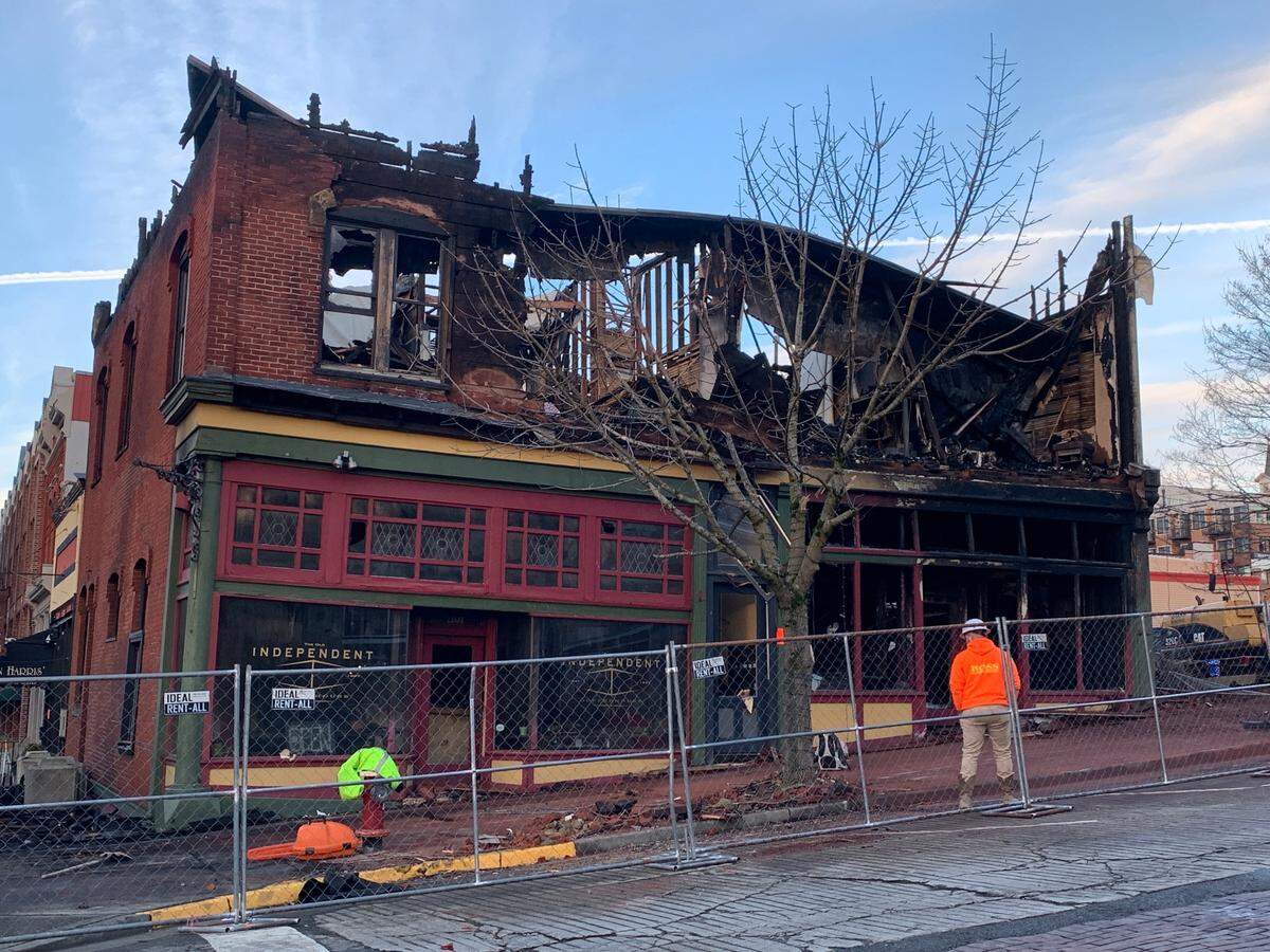 Crews began deconstructing the historic Fairhaven Terminal Building using heavy equipment in December 2023.