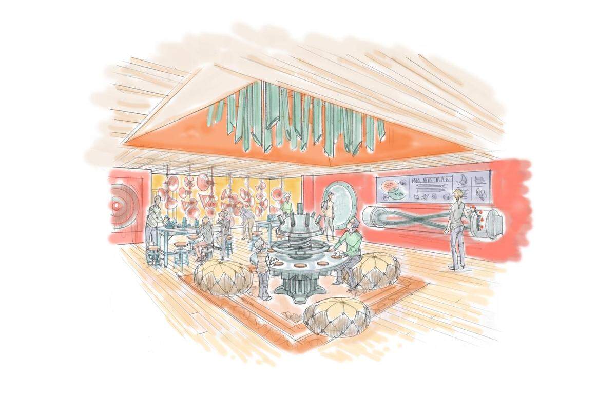 A concept drawing for the Wonderlab gallery at SPARK Museum of Electrical Invention at 1312 Bay St., Bellingham, Wash.