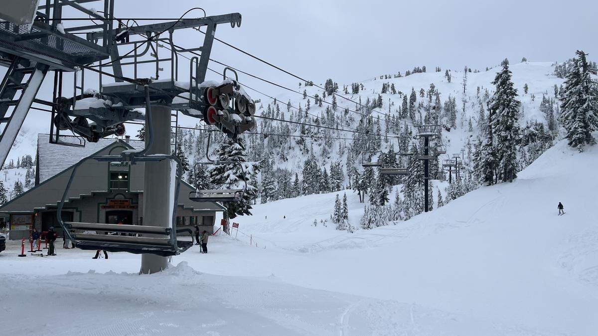 Chair 1 was closed after running all day outside of Heather Meadows Day Lodge at the Mt. Baker Ski Area on December 28, 2025, in Deming, Wash.