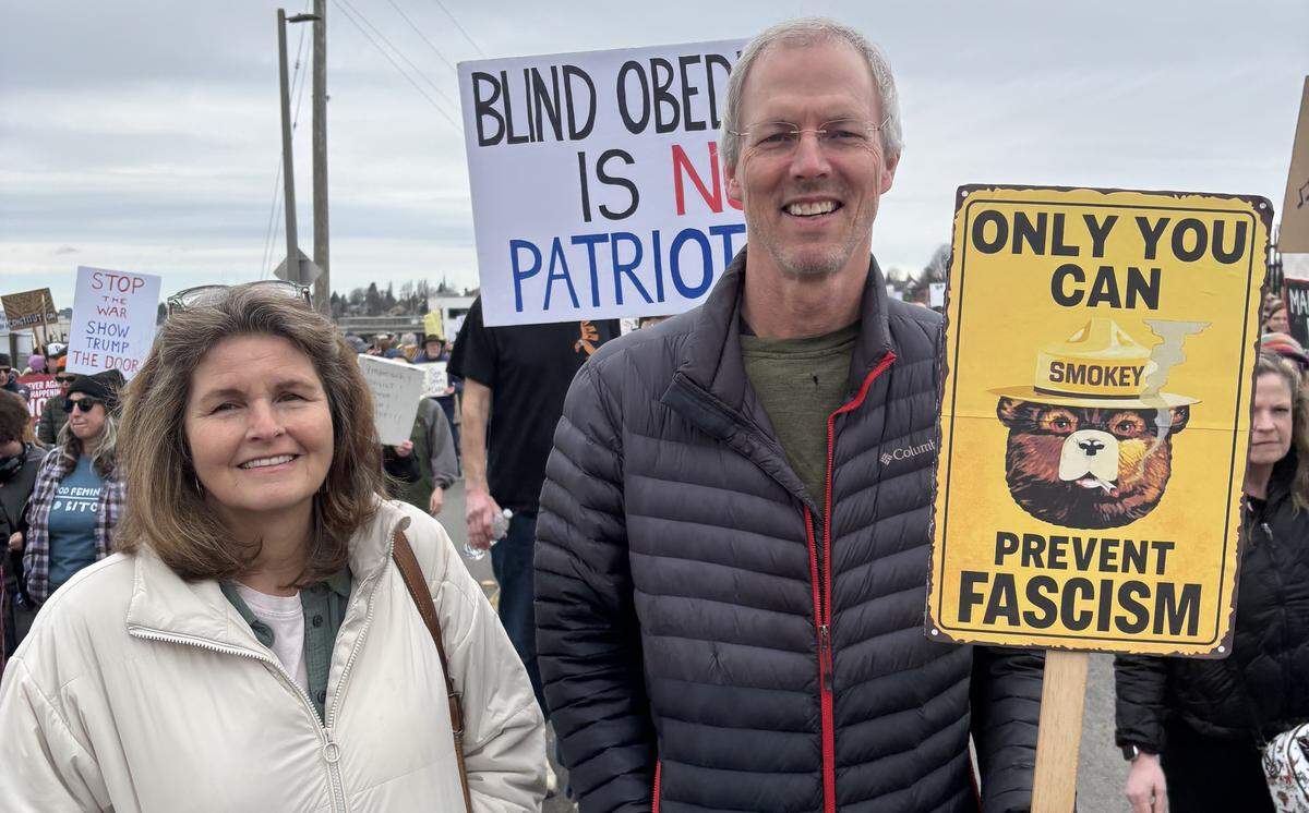 Bellingham’s No Kings rally March 28, 2026.