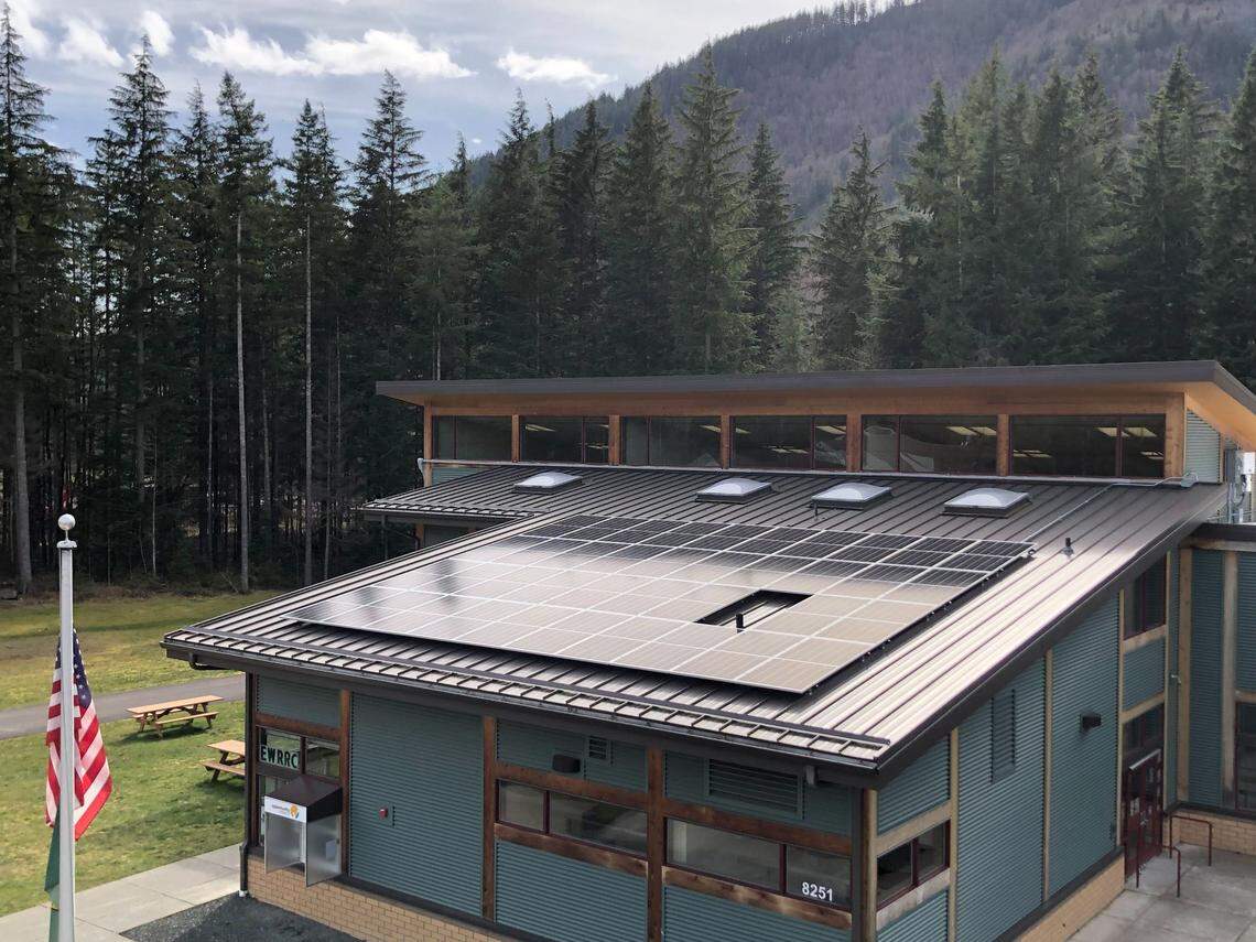 Western Solar installed a solar array on the East Whatcom Regional Resource Center in Maple Falls.