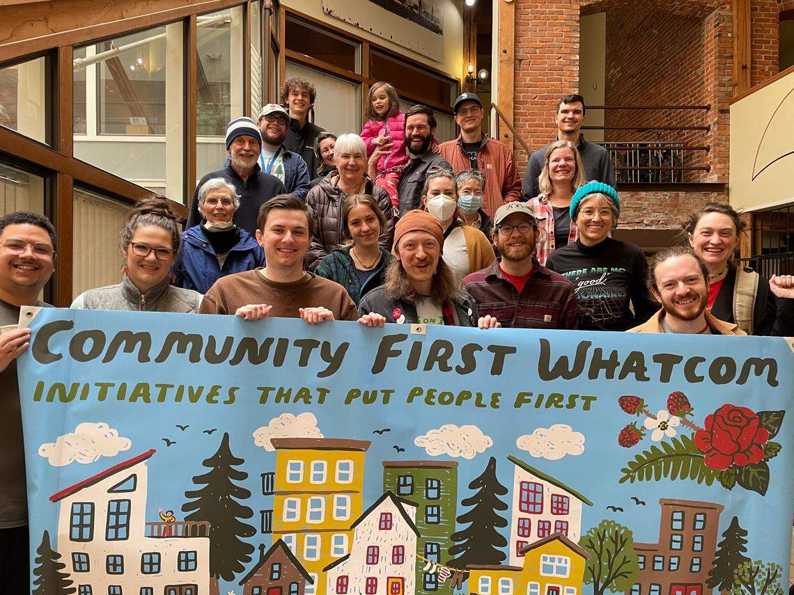 Members of Community First Whatcom pose for an undated group photo. The organization is known for bringing ballot measures to voters that would raise the minimum wage and offer renter protections in Bellingham.