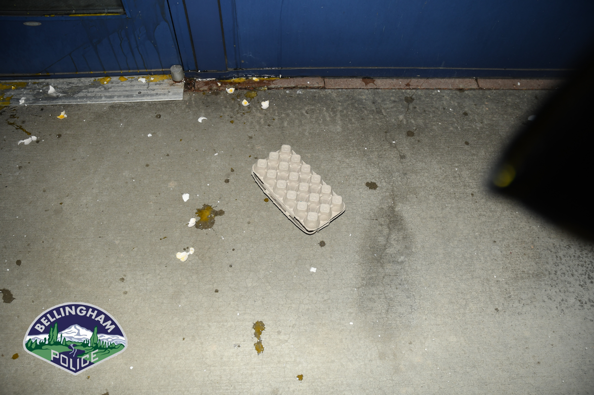 Protesters reportedly caused an $2,500 worth of damage to the Bellingham Police Department station Friday, Feb. 26, and also damaged property at Mayor Seth Fleetwood’s home. The protesters threw eggs at windows and walls near the main entrance.