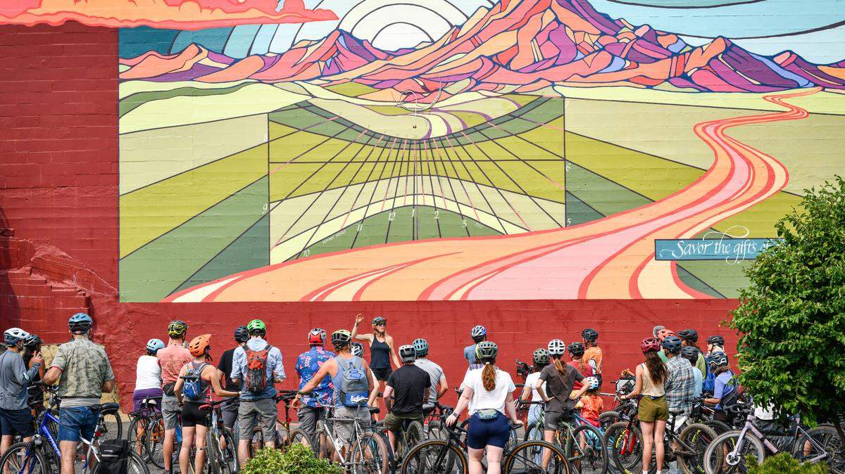 A photo from the 2023 Noisy Waters Mural Festival in Bellingham, Wash.