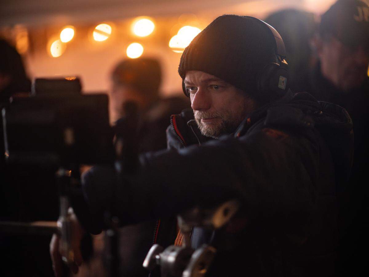 Director André Øvredal on the set of “Passenger.”