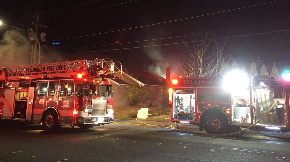 Four people were displaced but nobody was injured by a two-alarm fire early Wednesday that destroyed a Puget neighborhood house in the 1300 block of Lakeway Drive across the street from the 7-11 convenience store.