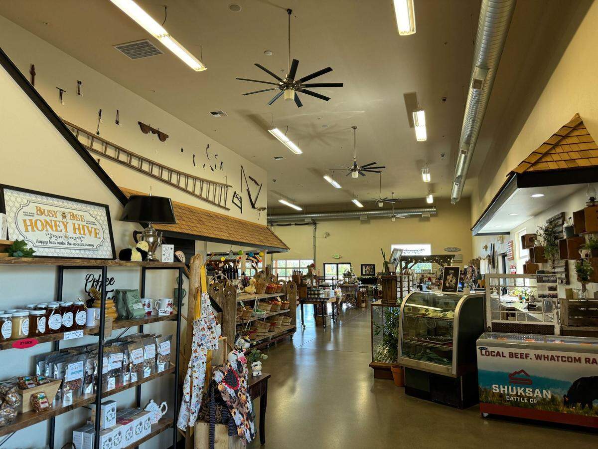 The farm store at Bellewood Farms and Distillery, which sells homemade pies, ciders, mulling spices, apples, caramel and apple butter at 6140 Guide Meridian Rd. in Lynden.