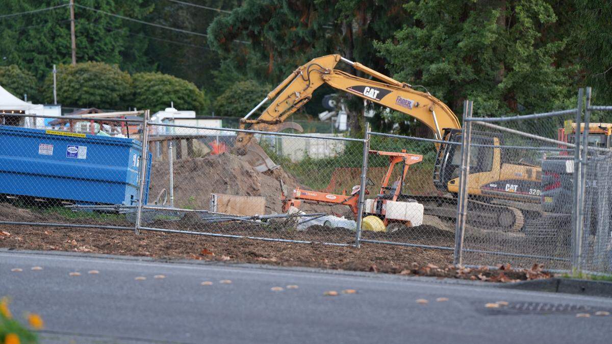 Bellingham’s former Parks & Recreation Operations site on Woburn is undergoing redevelopment on September 9, 2024, after staff relocated to a new building.