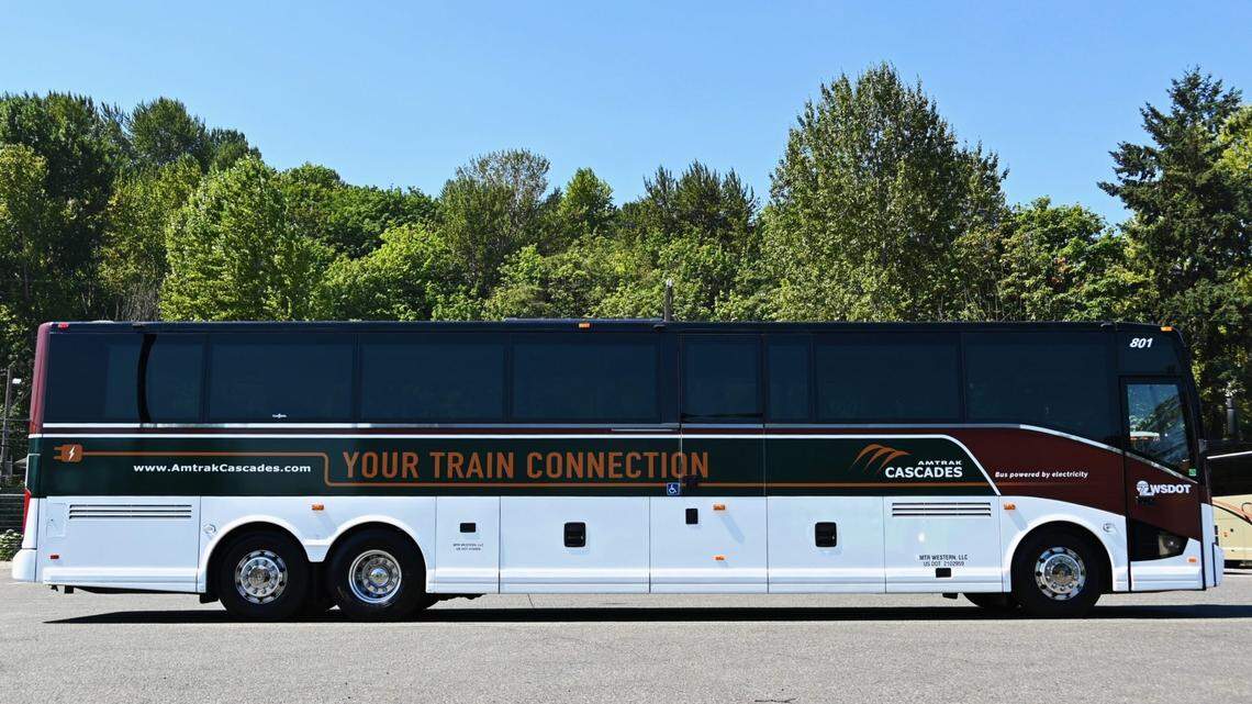WSDOT launches Amtrak electric buses that will operate between Seattle and Bellingham