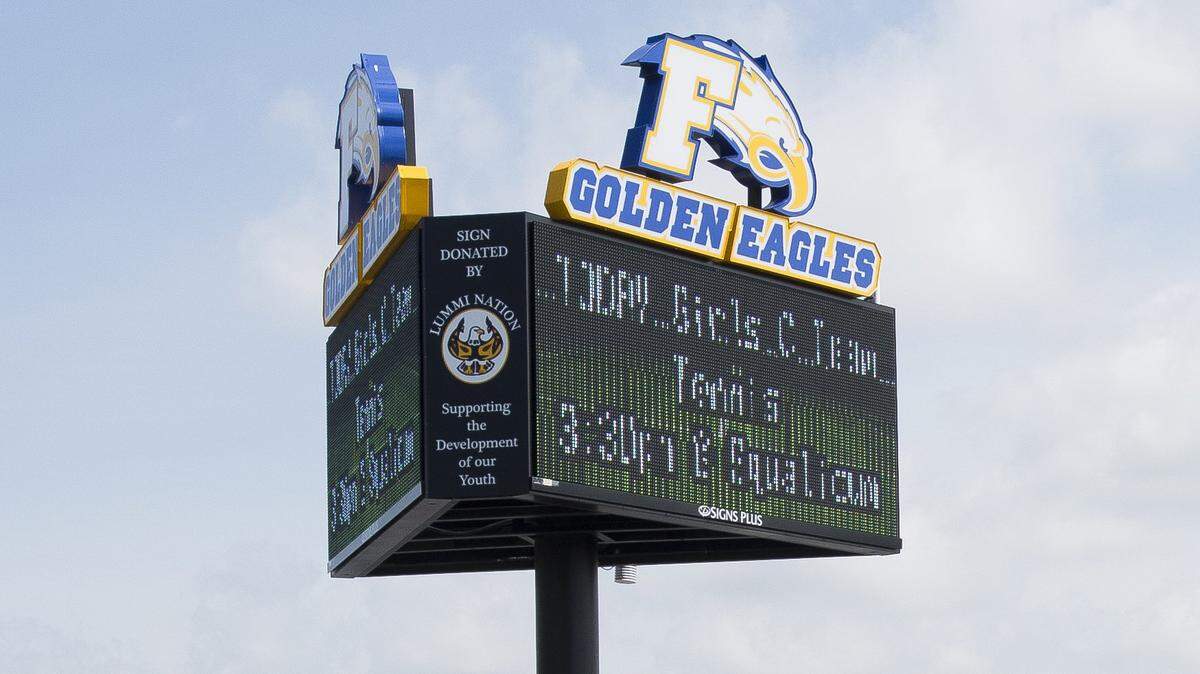 Ferndale High School on May 2016. Ferndale Police and the Ferndale School District have determined that a note containing a threat directed at the high school campus that was found by a student early Wednesday was not a credible.