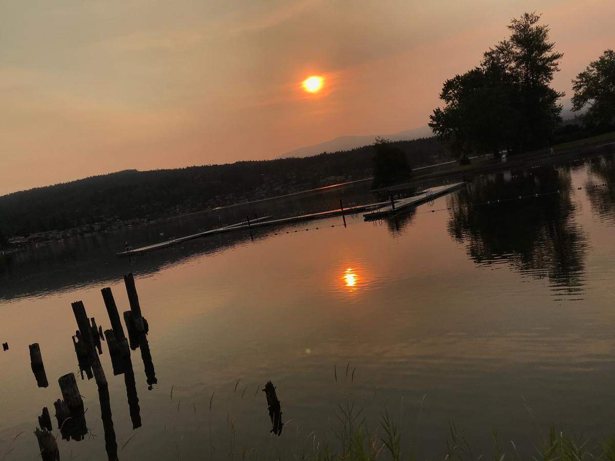 Sunrise was hazy over Lake Whatcom Thursday, Aug. 12, from Bloedel-Donovan Park in Bellingham.