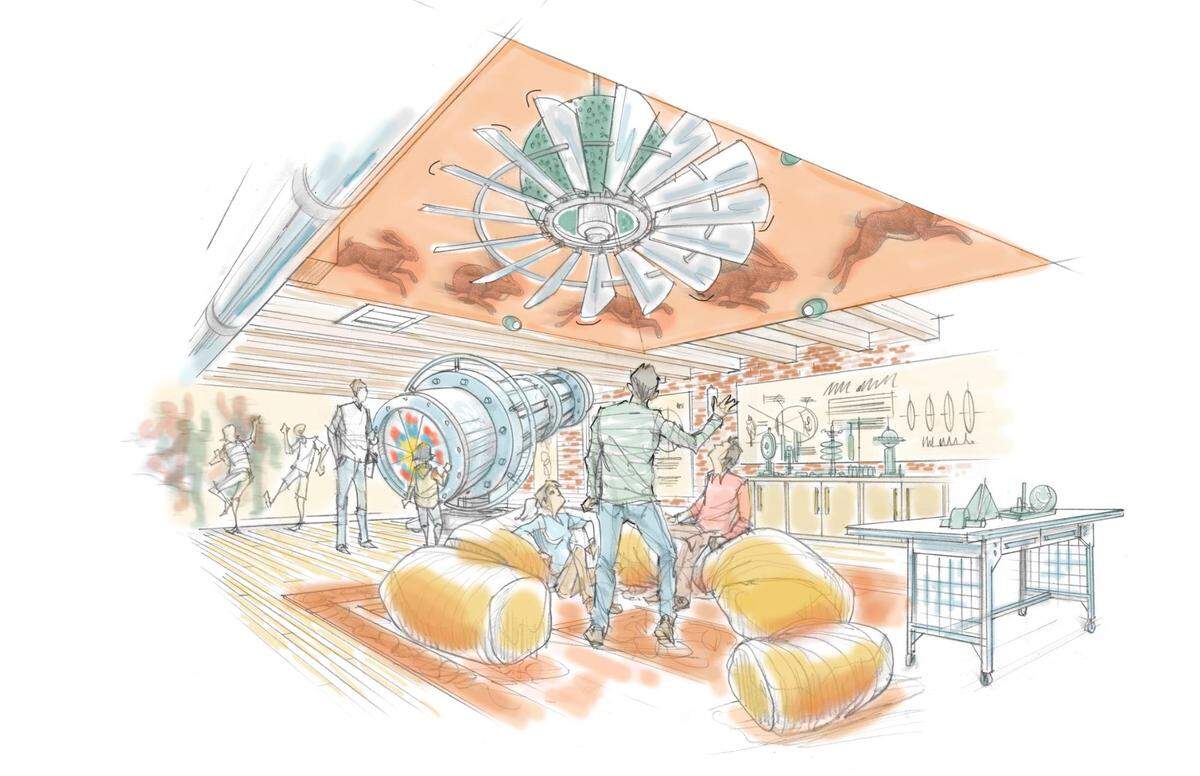 A concept drawing for the Wonderlab gallery at SPARK Museum of Electrical Invention at 1312 Bay St., Bellingham, Wash.