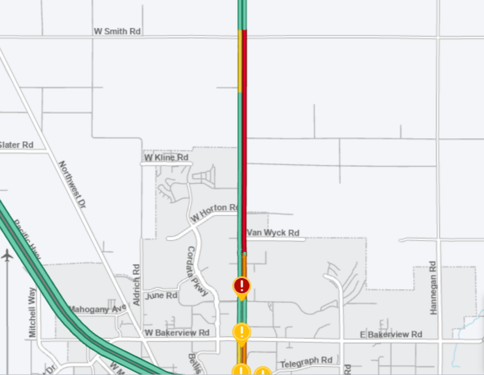 Traffic blocked on Guide Meridian near Kellogg Road Monday | Bellingham ...