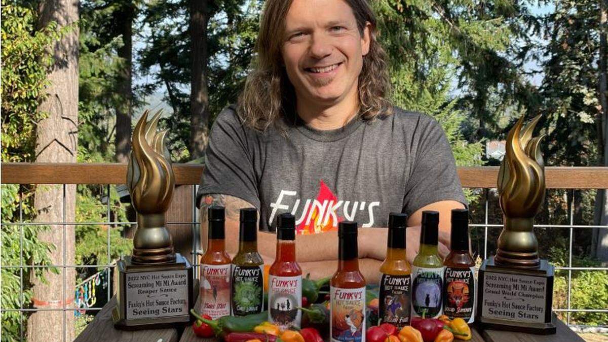 Funky’s Hot Sauce owner Matthew Mini, pictured here in 2022