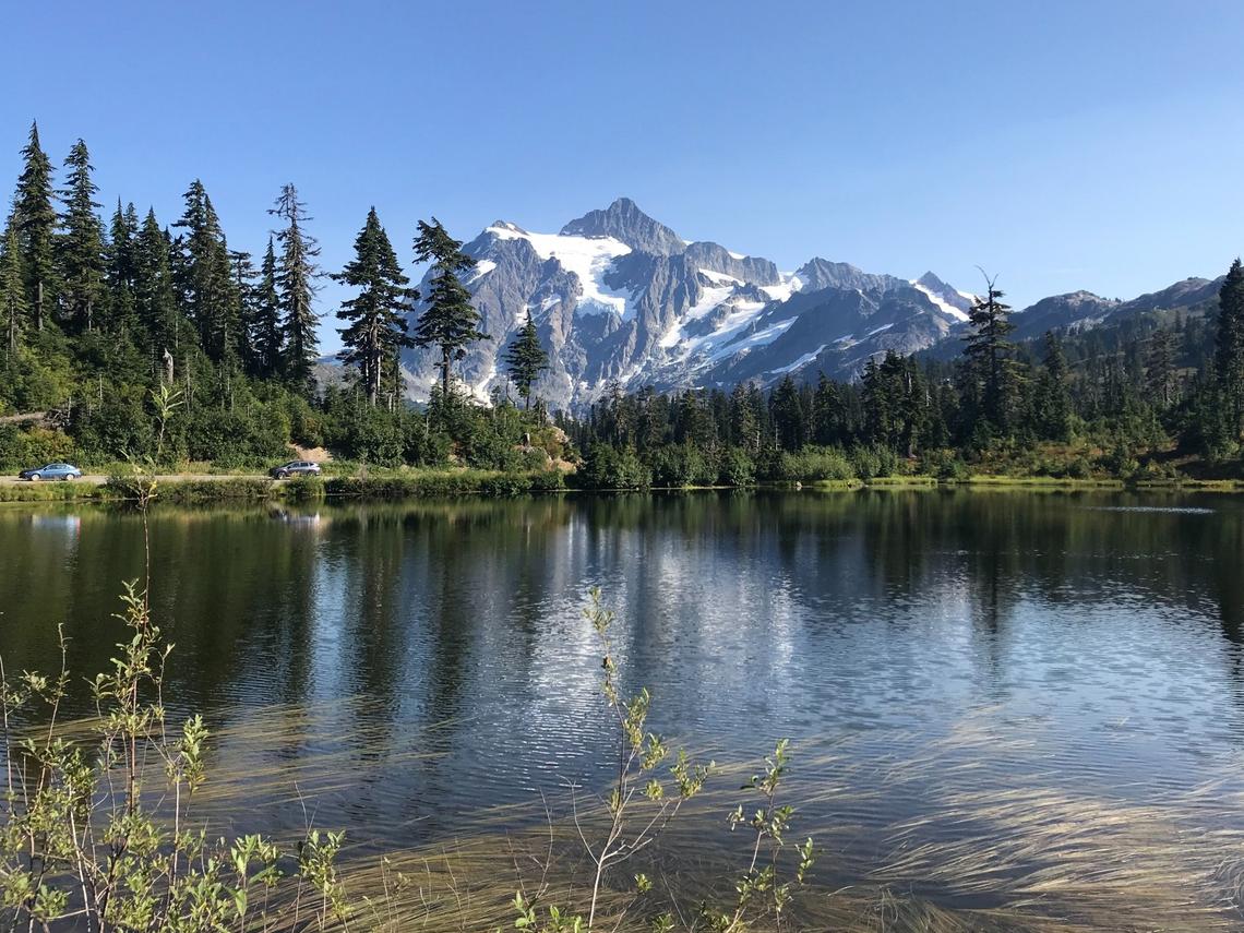 Visitors enjoy the Heather Meadows area along the Mount Baker Highway in 2022.