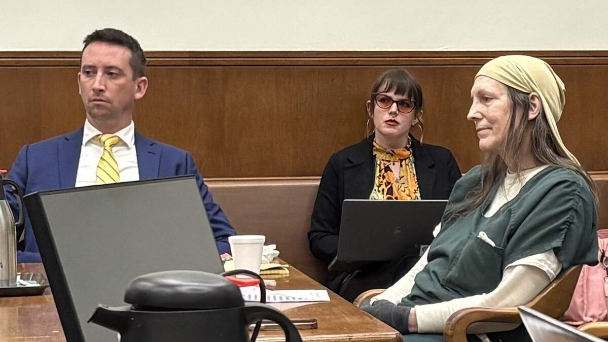 Lynda Mercy, right, was sentenced in Whatcom County Superior Court on Tuesday for second-degree murder. Mercy was convicted in February of killing 67-year-old Thomas Flood of Langley in April 2021.