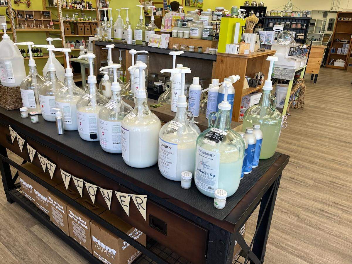 Living Pantry “refillery” lets customers fill reusable containers with household items.