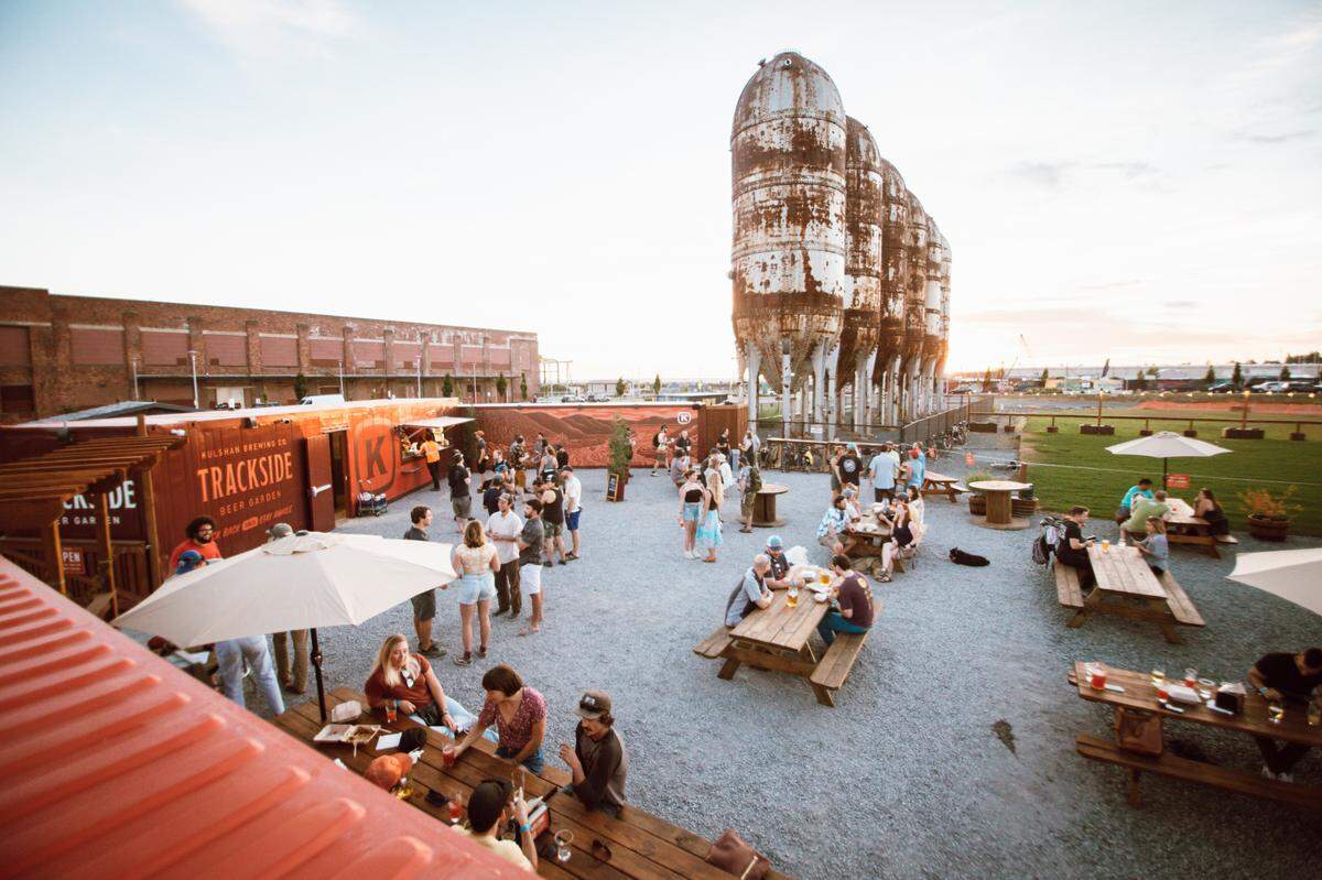 Kulshan Brewing Co’s Trackside Beer Garden in Bellingham.