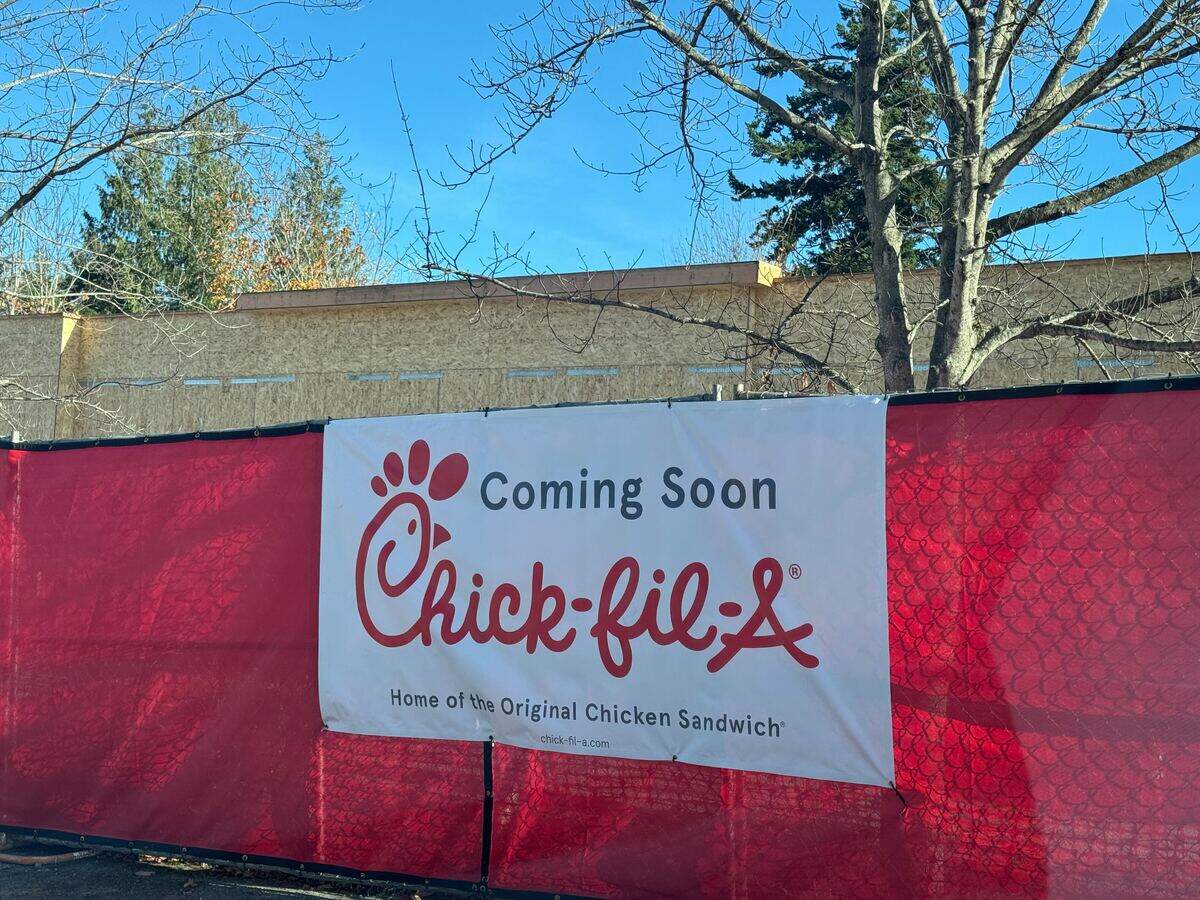 The new Chick-fil-A restaurant under construction at 4030 Cordata Parkway in Bellingham, Wash. on Nov. 4, 2025.