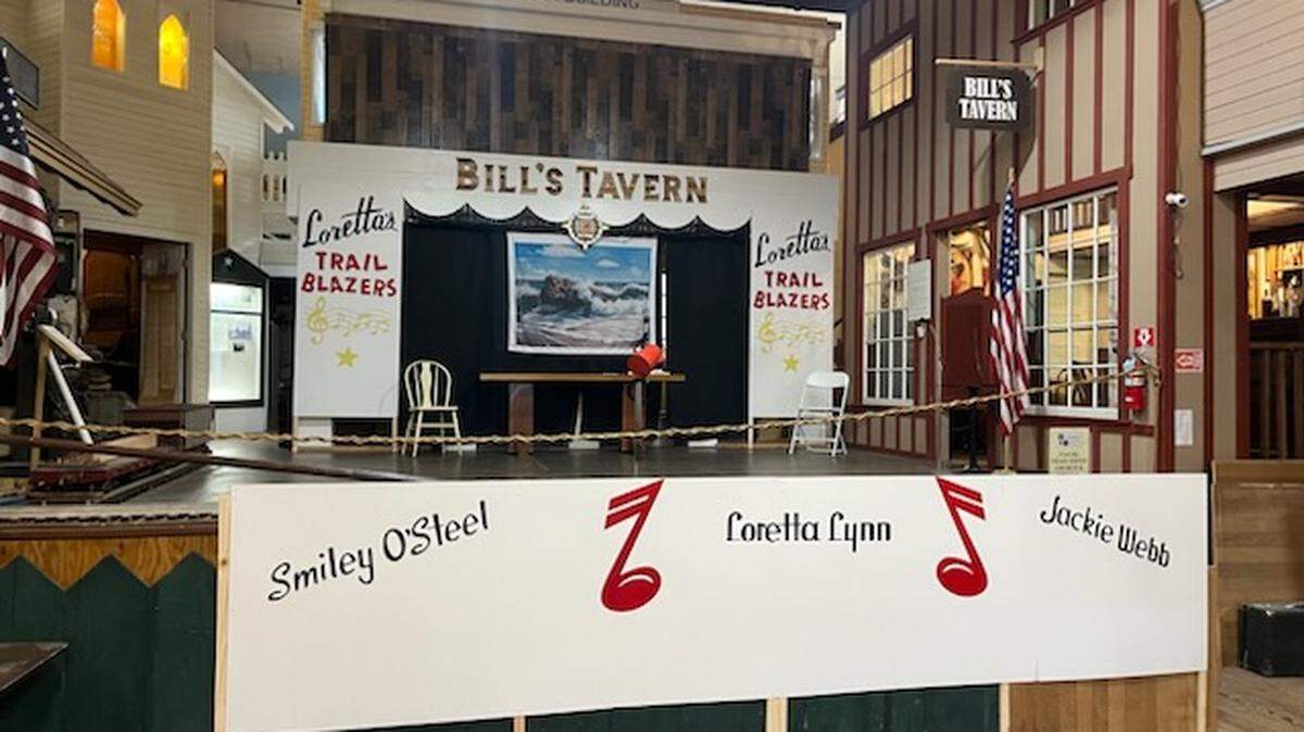 The Lynden Heritage Museum recreated the stage Loretta Lynn played on at Bill’s Tavern in Blain, Wash. for display at an ongoing exhibit.