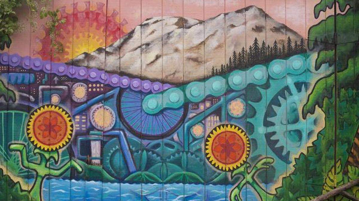 The Hub Community Bike Shop featured a mural outside when it was located at 903 1/2 N State St. in Bellingham. It may now move to a first-floor storefront of the Commercial Street parking garage.