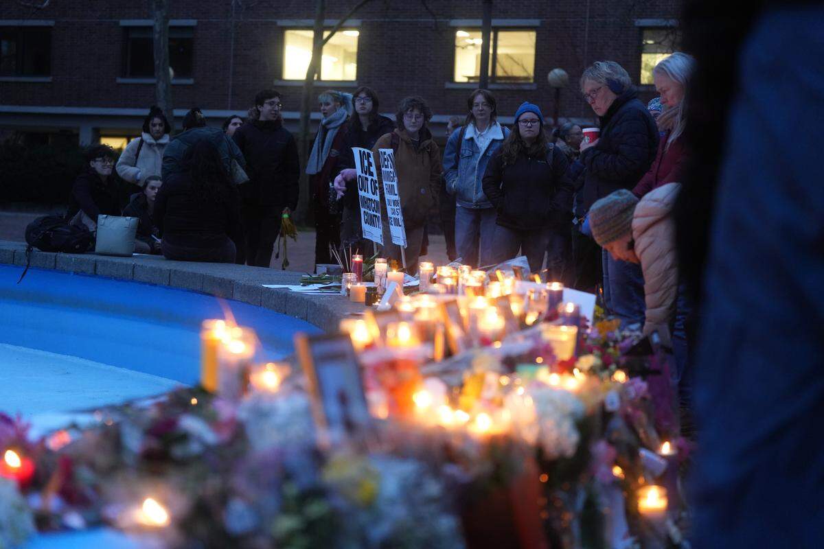 About 100 people gathered at Western Washington University on Monday for a vigil for ICE victims.