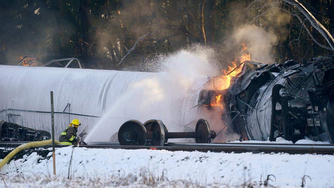 Report cites possible causes of December’s fiery oil train derailment in Whatcom County