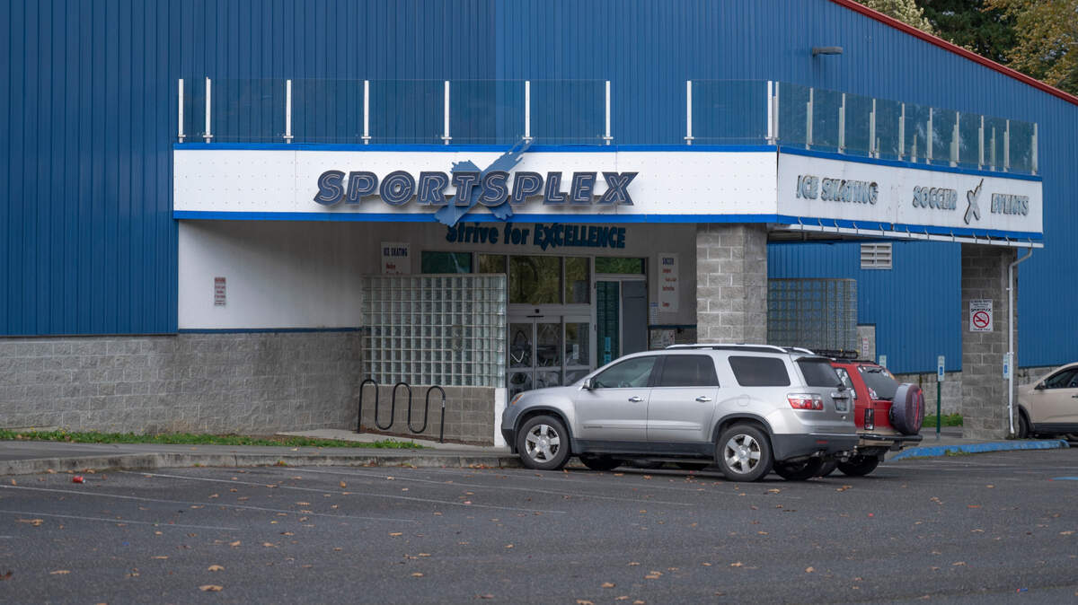 The Sportsplex, Bellingham’s indoor ice-skating and soccer arena, pictured here in 2021.