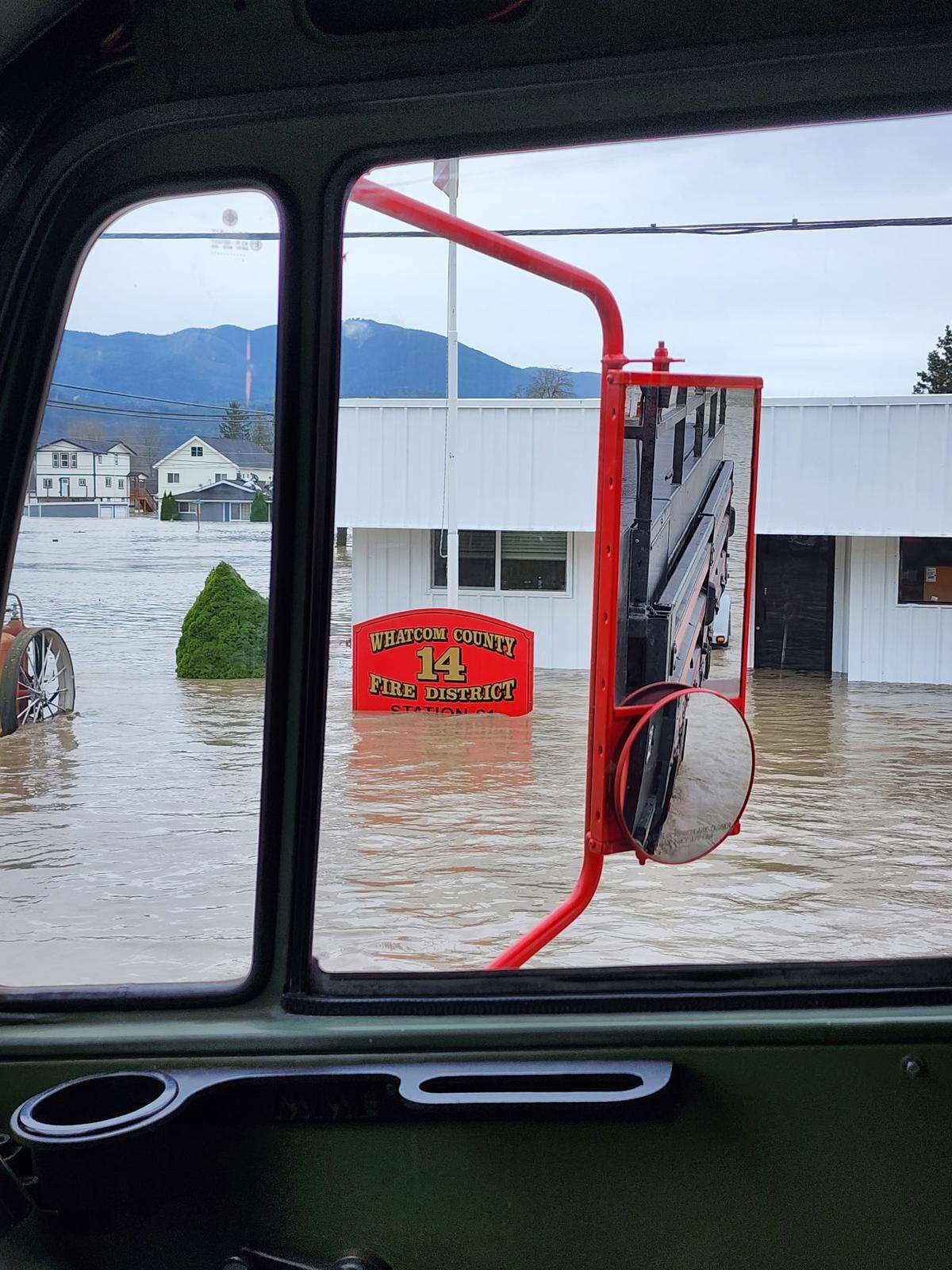 The Whatcom County Fire District 14 building was among several in Sumas that flooded on Dec. 11, 2025 after heavy rainfall resulting from an atmospheric river.