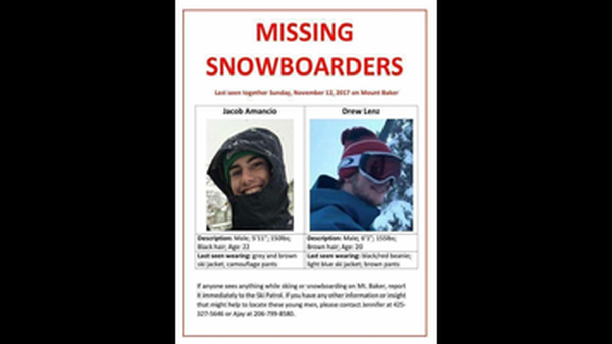 Facebook users and others posted information about missing snowboarders Jacob Amancio and Drew Lenz publicly online in November. The remains of both were found the last two weeks.