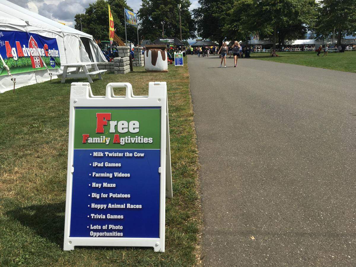 The free Agtivities Tent offers a fun learning experience at the Northwest Washington Fair.