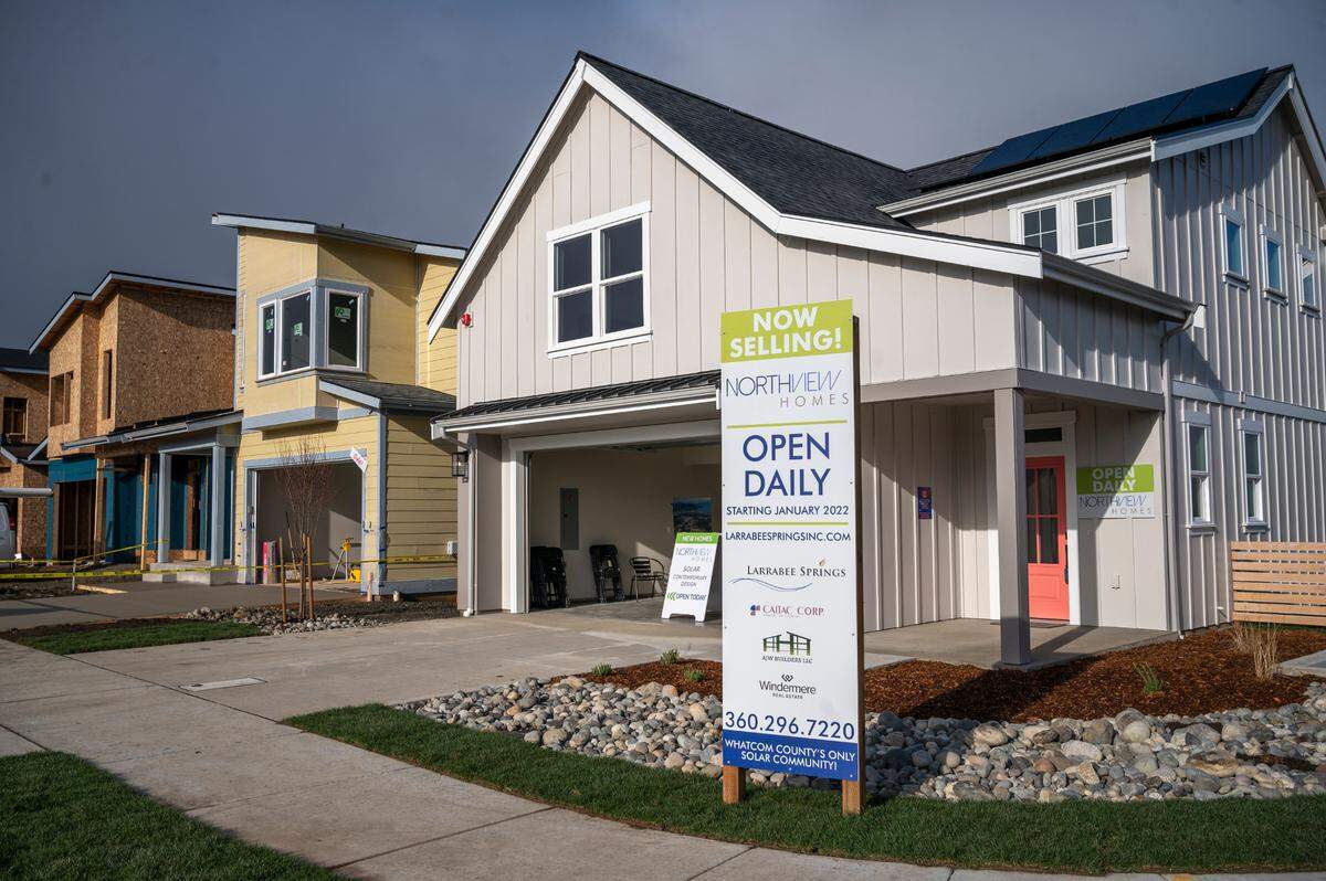 North View Homes are being Wednesday, Jan. 26, in the north Cordata neighborhood of Bellingham. The development will have 29 single family homes and 18 duplexes, offering a variety of floor plans and energy-efficient products that include solar panels.