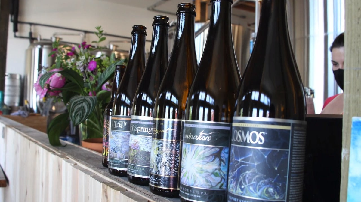 A selection Otherlands beverage offerings is shown in this 2023 file photo.