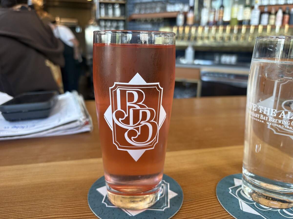 A Lost Giants raspberry cider sold at Boundary on State.