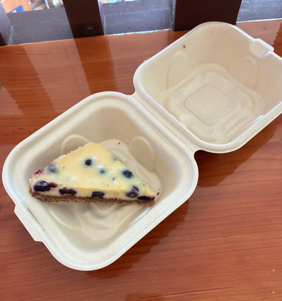 A blueberry lemon bar from Next Chapter Cafe in Fairhaven.