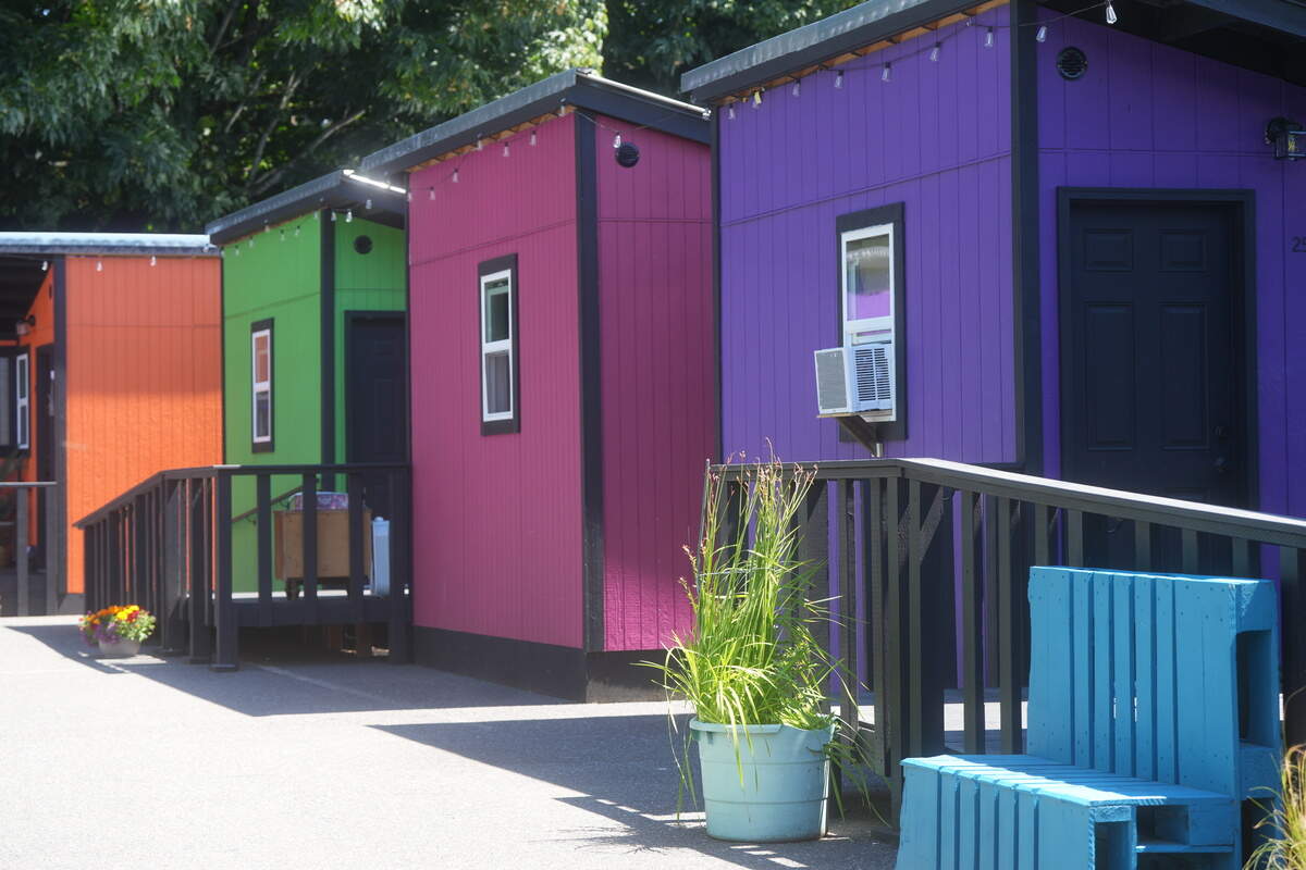 Six of the 47 units at the North Haven tiny home village are accessible, allowing the community to accept residents with ability differences.