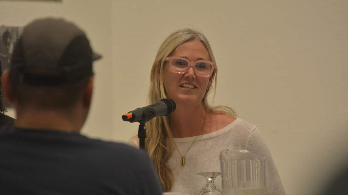 Bellingham Mayor-elect Kim Lund is shown at a primary election forum on July 18 in the Old City Hall building.