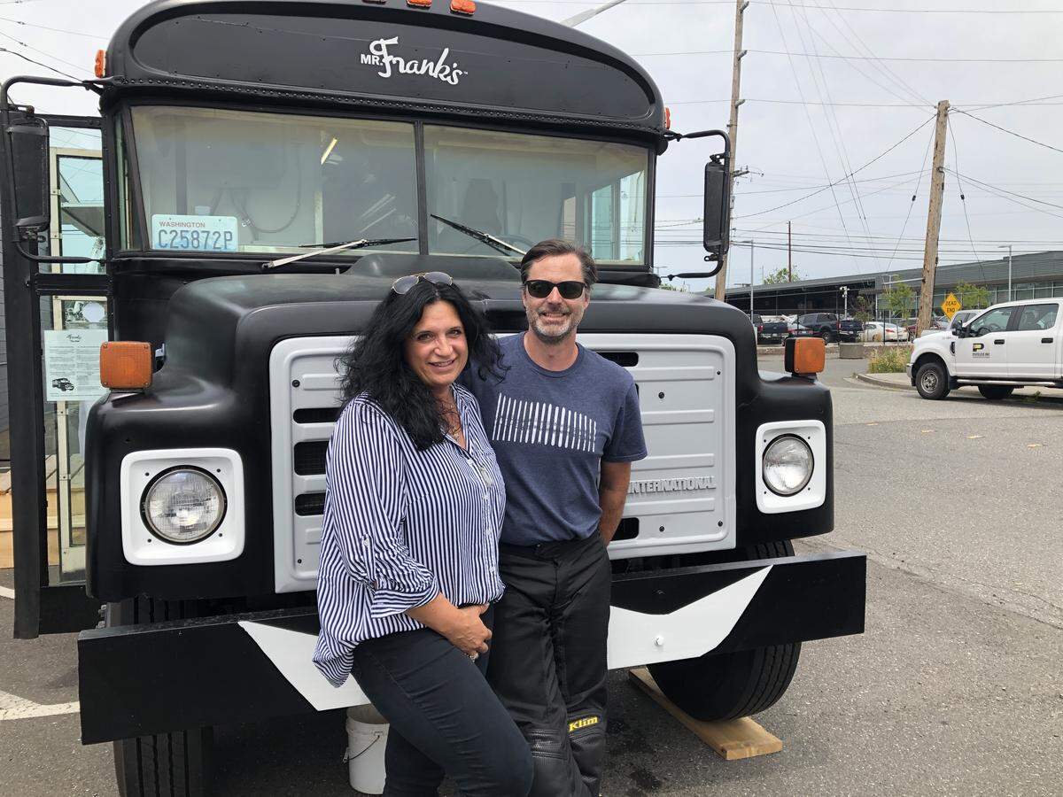 Lisa Postl Campbell and Tim Russell, makers of the “Mr. Frank’s Kitchen” line of food seasonings, are expanding their business with a food truck that opened in July 2019 at Stemma Brewing in Bellingham.