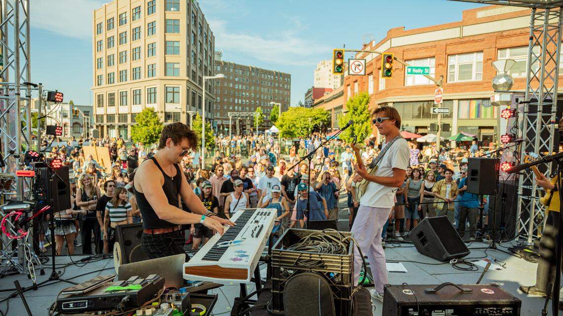 Bellingham band Cuttlefish performs at Downtown Sounds in Bellingham in 2024.
