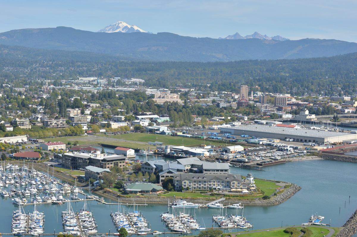 Bellingham, shown here in a 2013 aerial view, grew by 10,597 people since 2010 to a population of 91,482, according to the 2020 Decennial U.S. Census released last month.