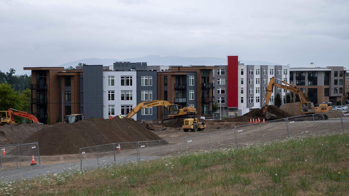 Construction crews begin work on the Bellingham Family Housing on Thursday, Aug. 26. The project, which is being developed by Mercy Housing Northwest, will have 77 affordable apartments and seven YMCA Early Learning Center Classrooms.