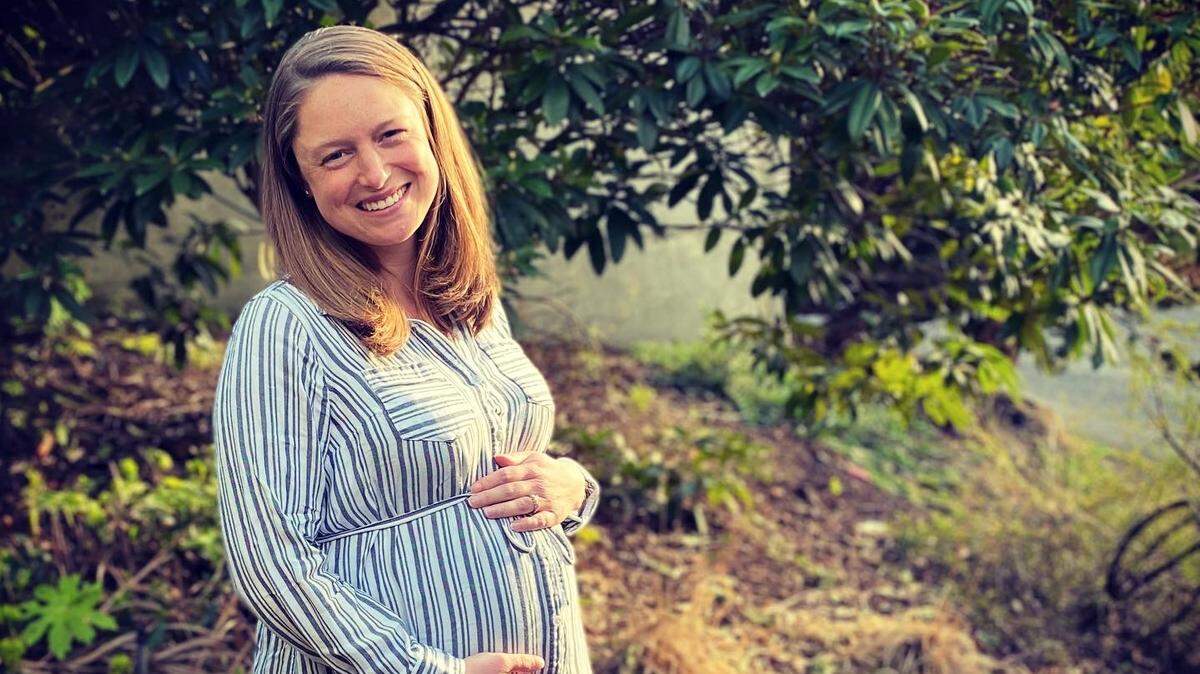 Heather Flaherty in 2020, “full of hope and optimism for a new parenthood adventure.”