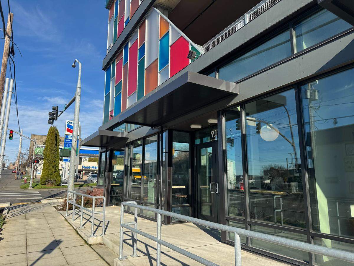 The exterior of Liminal Coffee shop.