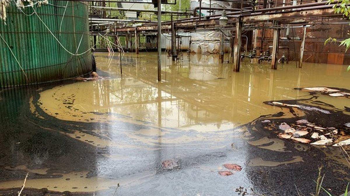 oix waste at the Treoil Corp. site is shown in an undate photo from the biodiesel refinery west of Ferndale, Wash.