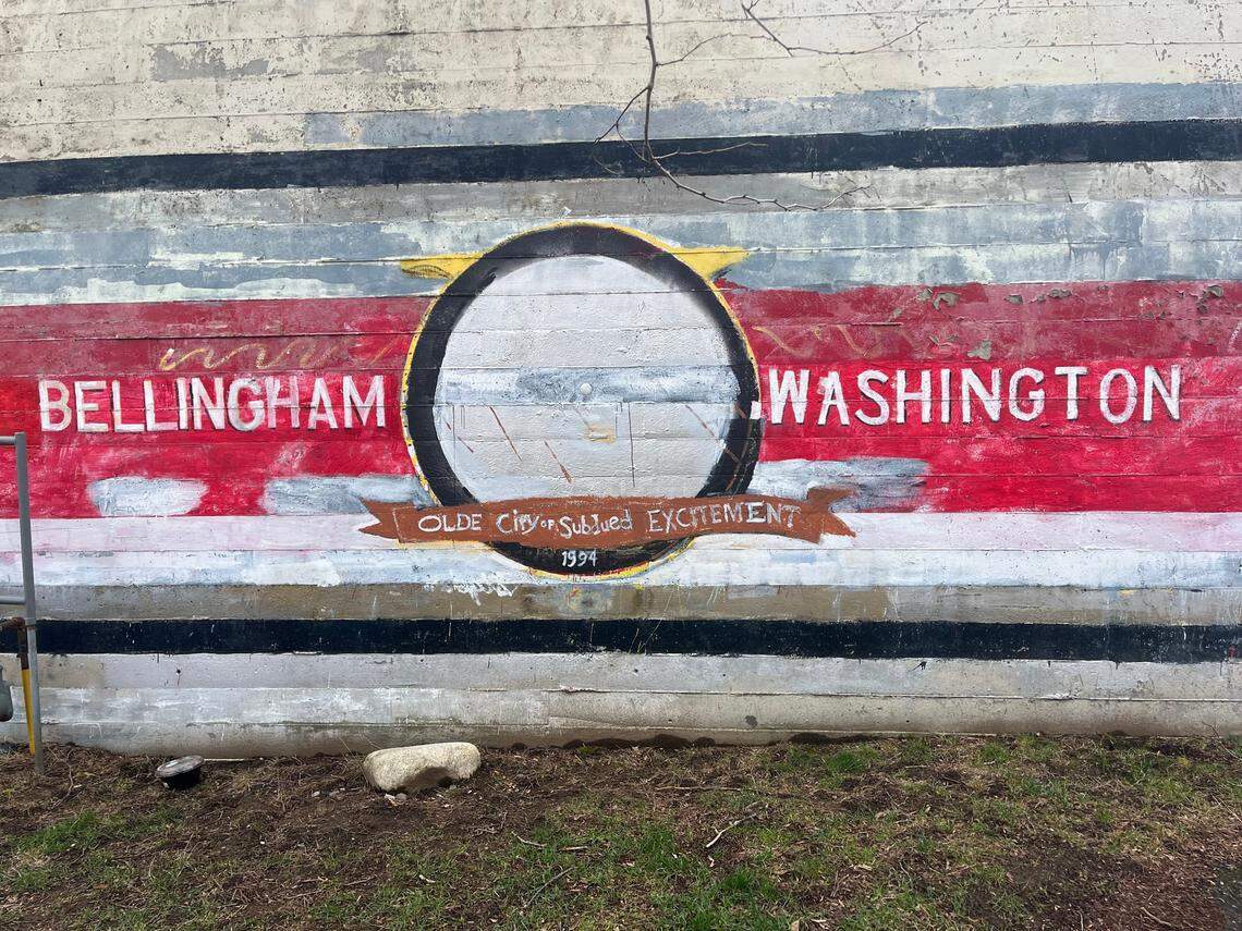 Stephen Stimson’s mural at 109 Prospect Street coined Bellingham’s unofficial nickname, “The City of Subdued Excitement.”