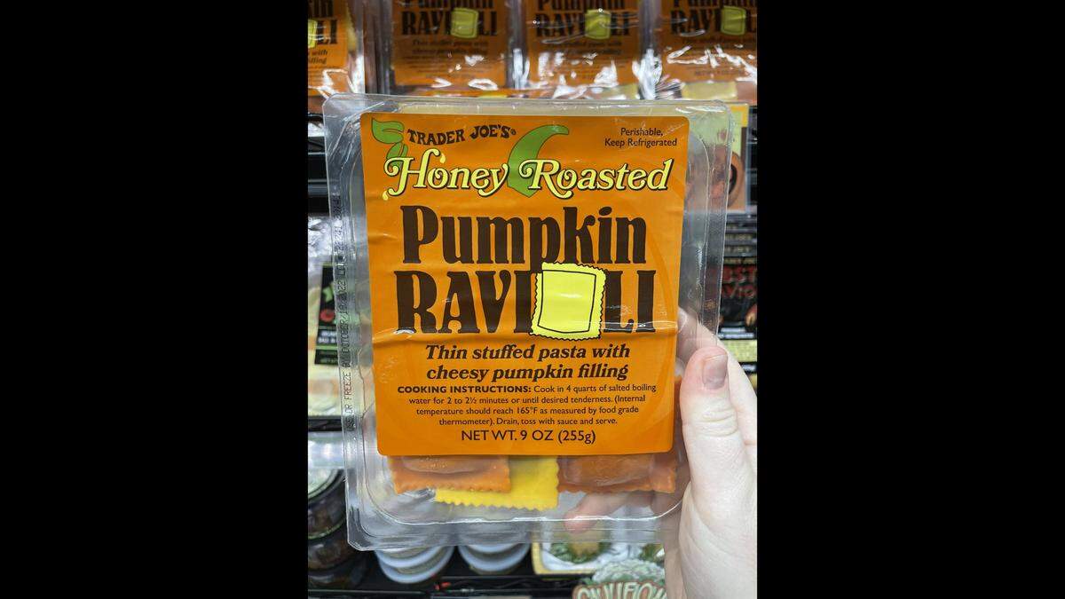 Honey Roasted Pumpkin Ravioli at Trader Joe’s on Wednesday, Sept. 28, at 2410 James St., Bellingham.